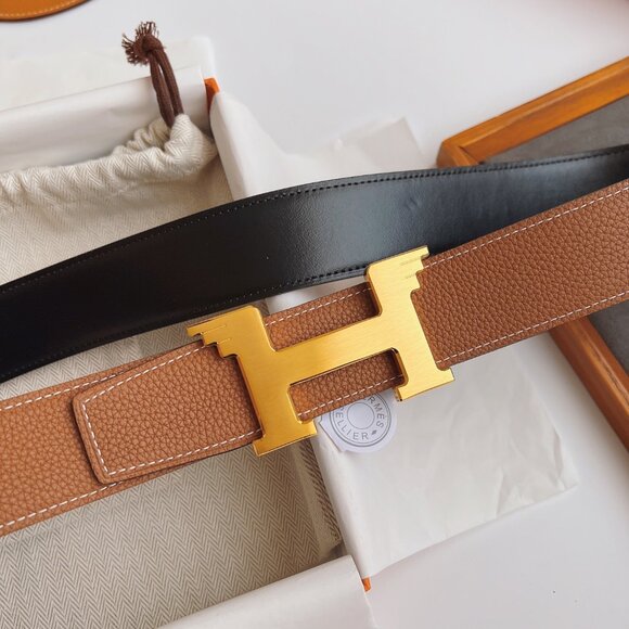 Hermes Constance G Engraved H Buckle Belt Genuine Leather  display picture 3